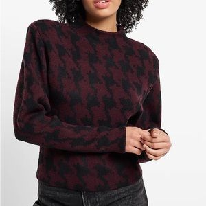 LIKE NEW Express Houndstooth Mock Sweater